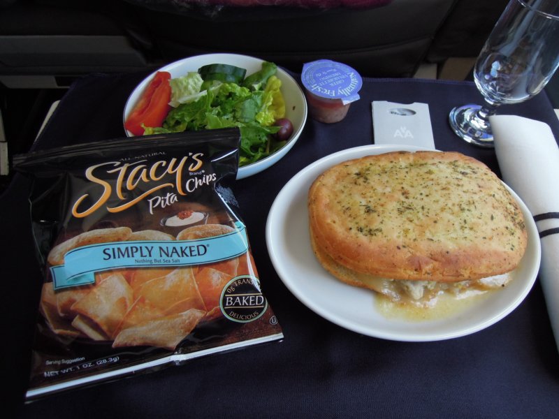 Miami to Newark lunch on American Airlines