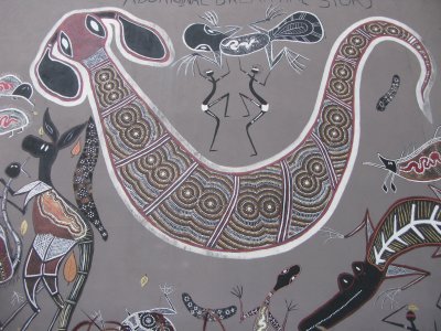 Cairns aboriginal art mural