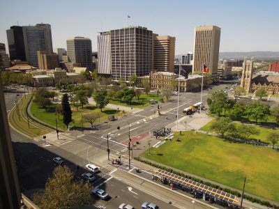 Adelaide view from Hilton hotel