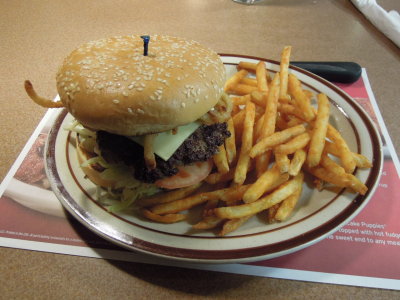 Los Angeles Denny's hamburger