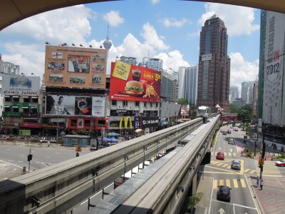 Kuala Lumpur view from Bukit Bintang station
