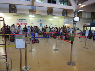 Honiara international airport departures area