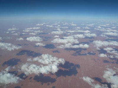 over Australia on a Melbourne to Bangkok flight