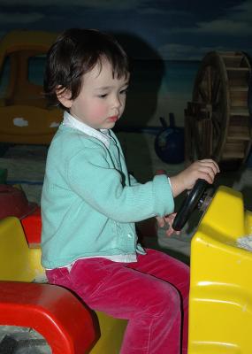 In an Indoor Sand Playground