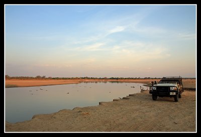 Nkwali sundowner location, South Luangwa, Zambia