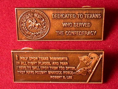 Label Pin replicas of the Confederate Supreme Court Plaques