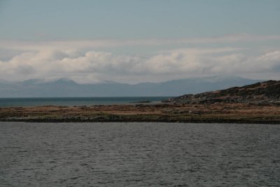 Rounding Ardpatrick Point into the Sound of Jura, Islay in the distance