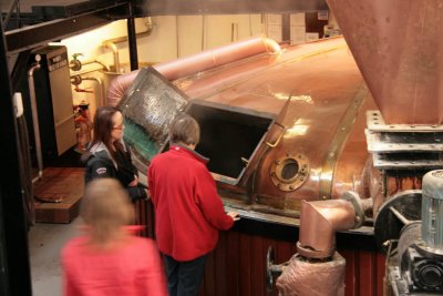 Inside the Bowmore Distillery - the mashing tank