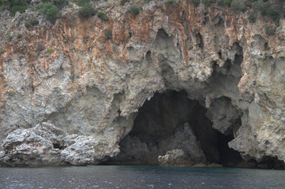 The sea caves on the way to Ekincik Bay