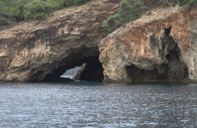 The sea caves on the way to Ekincik Bay