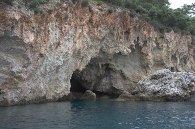 The sea caves on the way to Ekincik Bay