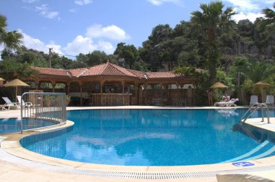 The pool at the Azur Apartments
