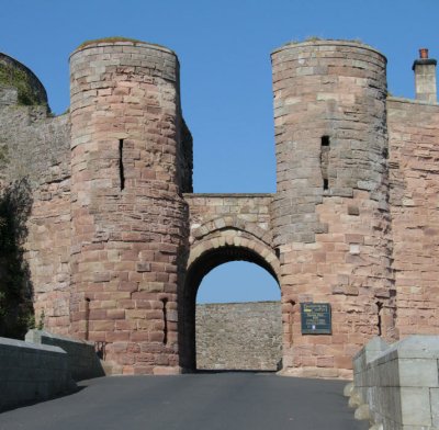 Bamburgh Castle main gate entrance