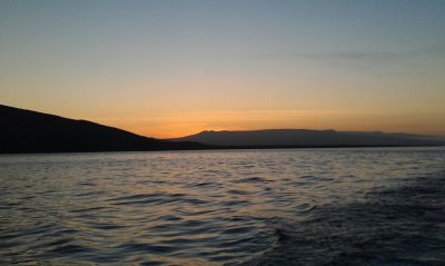 Sunrise over isabela, Galapagos