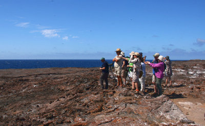 The flat top of Genovesa is bare lava, Galapagos