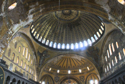 The main dome of the Hagia Sofia, Istanbul