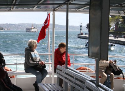 On our boat on the Bosphorus, Istanbul