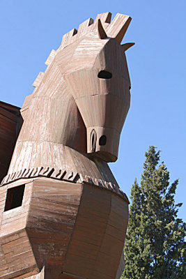 A fanciful representation of the Wooden Horse of Troy