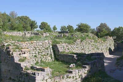 Ruins of the city walls of Troy