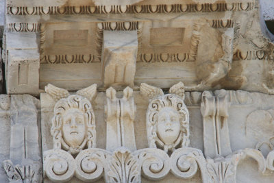 Stone carving detail, the Temple of Trajan at Pergamon