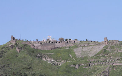 The acropolis of Pergamon seen from the Asclepeion
