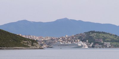 The port of Kusadasi with cruise liners