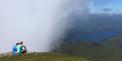 Cloud drifting past the summit of Ben Lomond