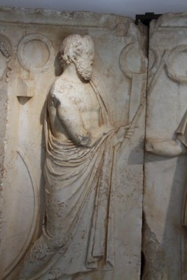 Marble relief carving at Aphrodisias museum