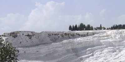 The travertine terraces of Pamukkale