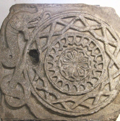 Stone carving in the Ince Minaret Museum