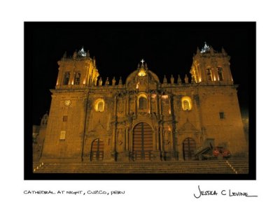 cathedral at night