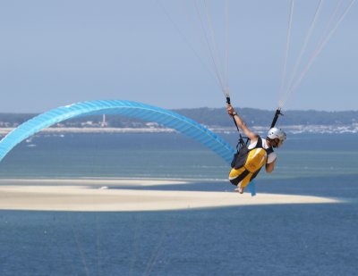 paragliding at the beach