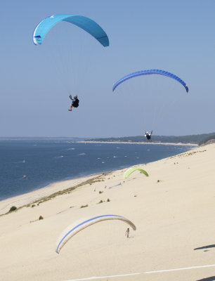 paragliding at the beach