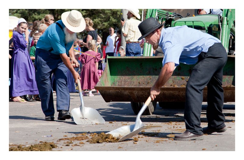 Shoveling horse s..t