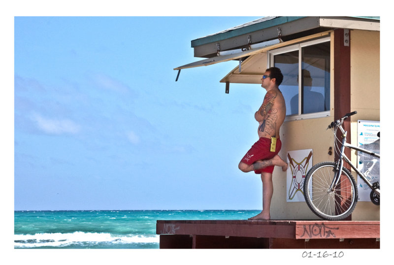 Lifeguard on the lookout