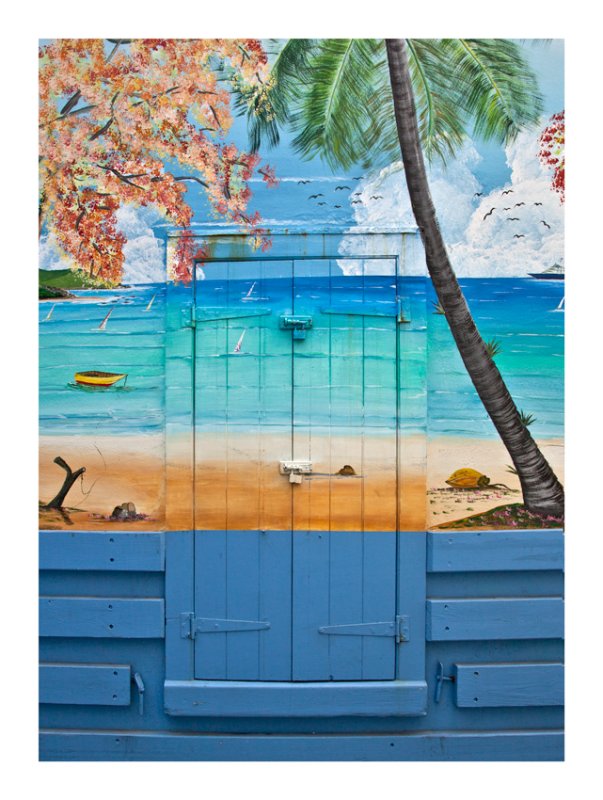 Painted door