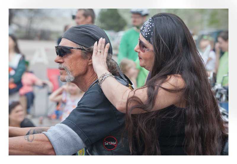 Motorcycling couple