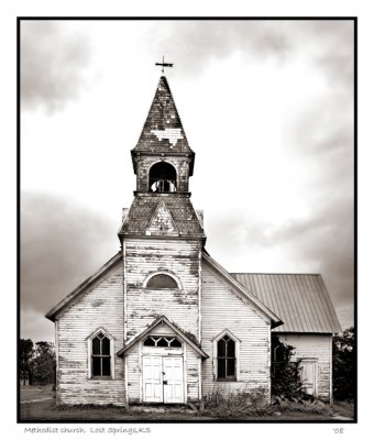 Methodist church,  Lost Springs, KS
