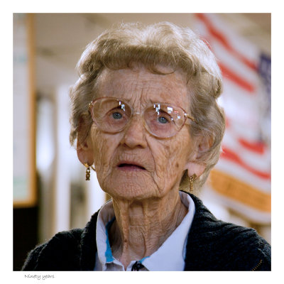 Ninety years,   Mildred, KS