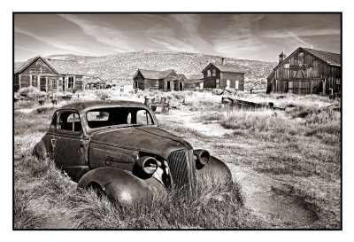 A derelict '37 Chevrolet Master coupe,  Bodie, CA