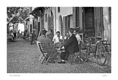 Card players   Rhodes,  Greece 1956