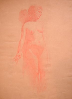 red chalk figure study 0002