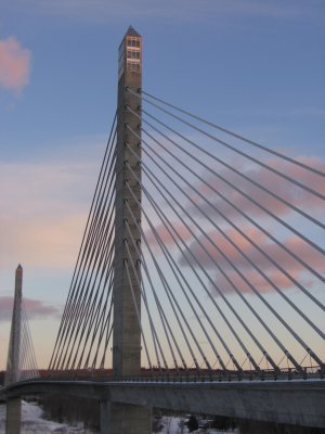 Penobscot Narrows Bridge in January