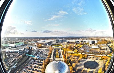 At the top (of Atomium)