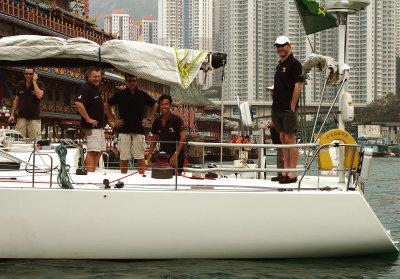 Crew of Red Eye beginning  Race to Philippines