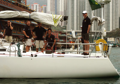 Crew of Red Eye beginning Race to Philippines