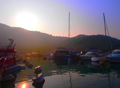 Sunday morning dawn in the Typhoon Shelter