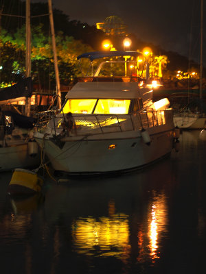peaceful night in the Typhoon Shelter