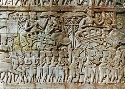Angkor bas relief