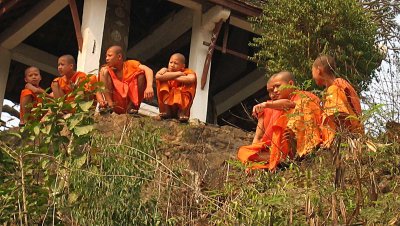 Monks looking on